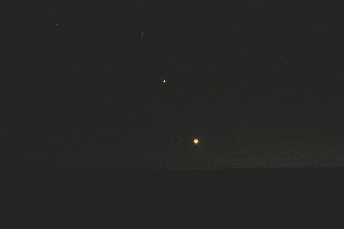 Mond, Jupiter und Venus, Mär. 2012