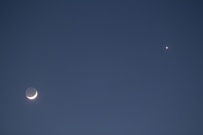 Mond und Venus, Apr. 2020
